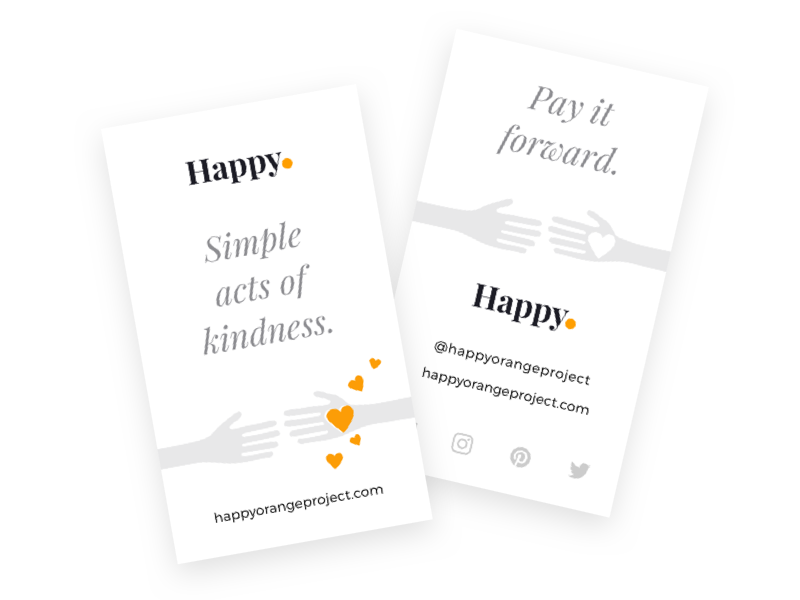 Happy Orange Project Kindness Cards